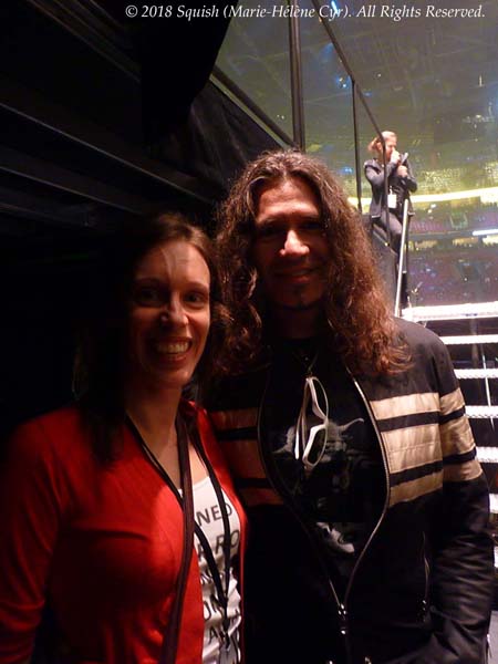 Marie-Hélène Cyr et Phil X (Bon Jovi) à Montréal, Québec, Canada (17 mai 2018)